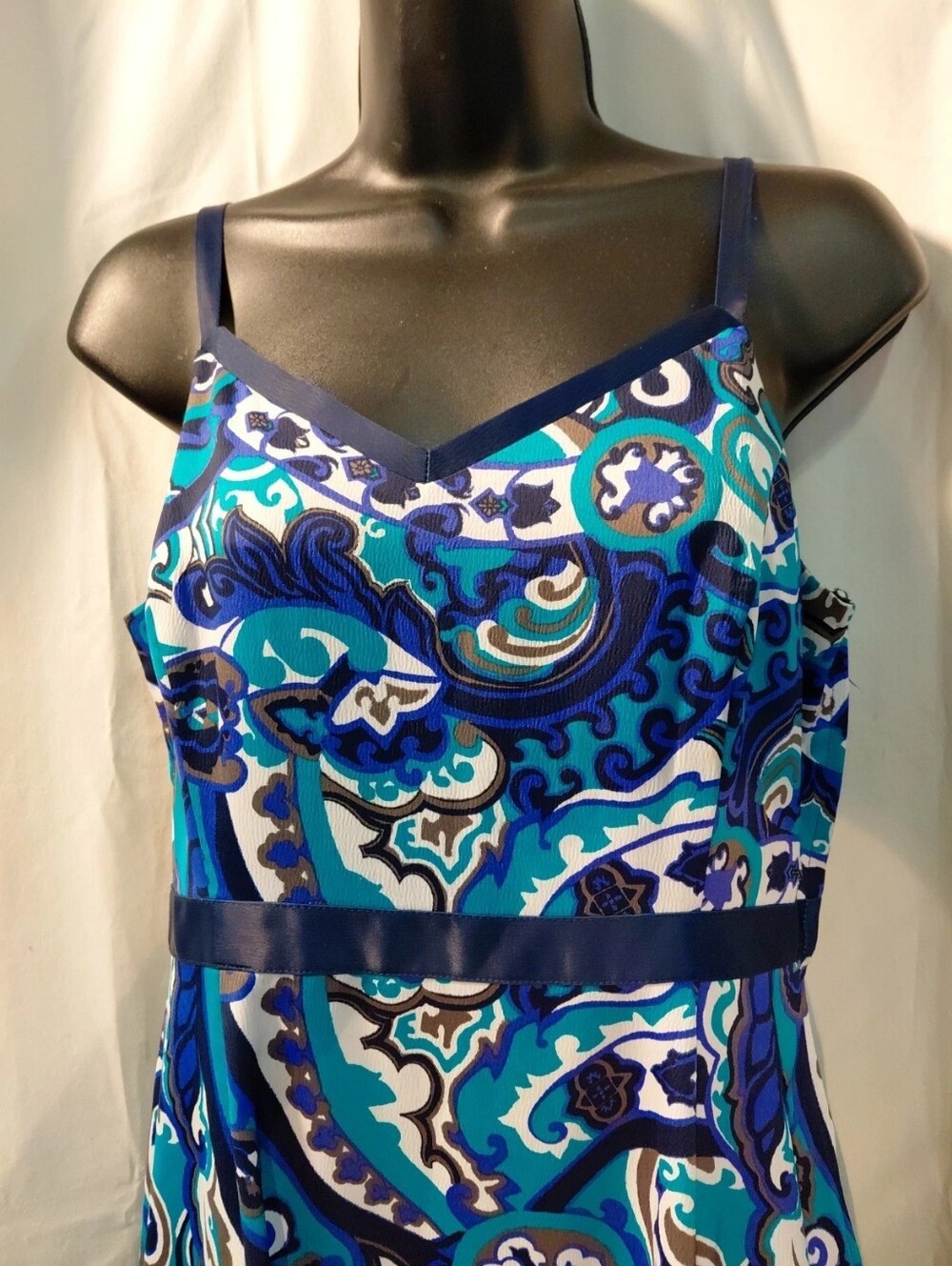 Vibrant Blue Paisley Sundress